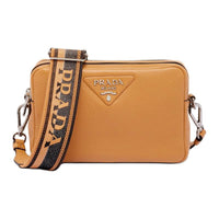 PRADA Leather Shoulder Bag Crossbody Bag Medium Size Women's Caramel
