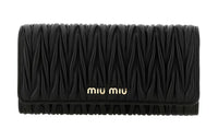 MIU MIU Leather Wallet Women's Black