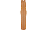 SAINT LAURENT Sleeveless Dress Women's Camel