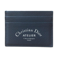 DIOR Grained Calfskin Card Holder Card Holder Men's Dark Blue
