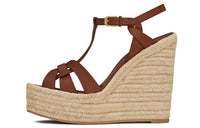 SAINT LAURENT Tribute Wedge Espadrilles Women's