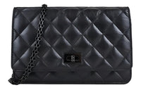 CHANEL Calfskin Shoulder Bag Crossbody Bag Mini Women's Black