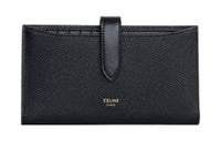 CELINE Soft Leather Wallet Regular Women's Black