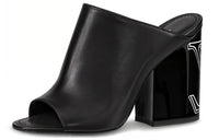 LOUIS VUITTON Slide Slippers Women's Black