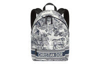 DIOR DiorTravel Technical Fabric Travel Storage Bag Handbag Backpack Small Size Women's White