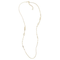 CHANEL Metal Artificial Pearl Necklaces Women's Gold