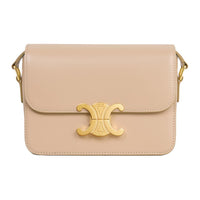 CELINE Triomphe Shiny Cow Leather Crossbody Bag Shoulder Bag Women's Oat Beige