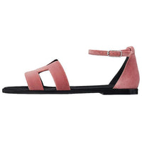 HERMES Santorini Strap Sandals Women's Rosewood Color