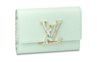 LOUIS VUITTON Taurillon Cow Leather Wallet Women's Light Green