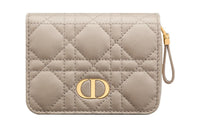 DIOR Caro Calfskin Wallet Women's Sand