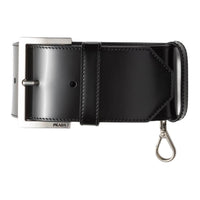 PRADA Leather Bag Shoulder Strap Women's Black