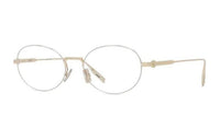 DIOR Metal Oval Eyeglass Frames Unisex Silver