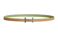 HERMES Leather Belts Women's Masala Tea/Cricket Green