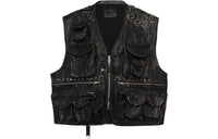 PRADA Nappa Leather Patchwork Gilet