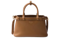 PRADA Leather Shoulder Bag, Crossbody Bag, Handbag Trumpets Women's Caramel
