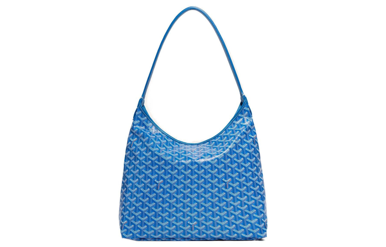 GOYARD Bohème Hobo Canvas With Leather Shoulder Bag Combo Bag Shoulder Bags Women's Sky Blue/Black Small Heart Edition