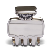 PRADA Metal Hair Clips Women's Silver