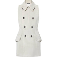 LOUIS VUITTON SS24 Leather Short Skirts Women's White