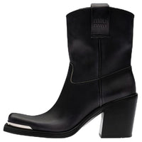 MIU MIU Fashion Ankle Boots 8cm Women's Black