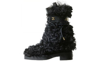 CHANEL Mid Calf Boots Women's Black