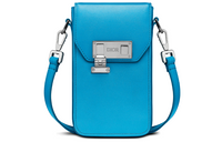 DIOR Lock Cow Leather Shoulder Bag, Crossbody Bag, Cell Phone Pouch, Clutch Regular Men's Light Blue