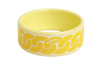 HERMES Lacquered Wood Bangles Women's Yellow