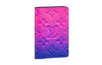 LOUIS VUITTON Pocket Organizer Taurillon Illusion Blue/Pink