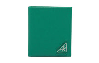 PRADA Saffiano Leather Wallet Unisex Mango Color