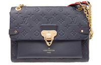 LOUIS VUITTON Vavin Cow Leather Micro-Mini Crossbody Bag Shoulder Bag Women's Deep Sea Blue & Red