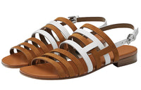 HERMES Ephese Strap Sandals Women's Brown