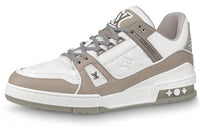 LOUIS VUITTON Trainer Stylish Skateboarding Shoes Men's Gray White