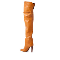 SAINT LAURENT Jane Over-The-Knee Boots 11cm Women's Orange