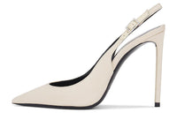 SAINT LAURENT Slim Heel High Heels 10cm Women's Beige
