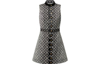 LOUIS VUITTON SS23 Sleeveless Dress Women's Gray Black