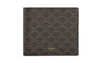 CELINE Grain Leather Wallet Men's Brown