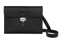 HERMES Evergrain Cow Leather Courier Bag Shoulder Bag Crossbody Bag Men's Noir Black