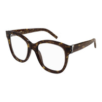 SAINT LAURENT Acetate Square Eyeglass Frames Unisex Brown