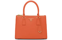 PRADA Galleria Killer Bag Leather Handbag Medium Size Women's Orange