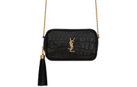 SAINT LAURENT LOU Cow Leather Camera Bag Shoulder Bag Crossbody Bag Mini Women's Black