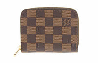 LOUIS VUITTON Zippy Cow Leather Coin Purses Wallets Regular Unisex Brown