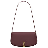 SAINT LAURENT Calfskin Shoulder Bag Women's Cabernet Sauvignon Red