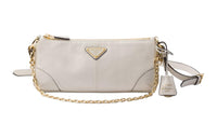 PRADA Re Edition Leather Crossbody Bag Shoulder Bag Women's White