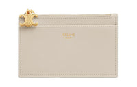 CELINE Triomphe Calfskin Card Holder Women's Luminous Stone Color