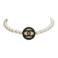 CHANEL Pearl Necklaces Women's White