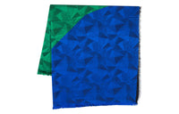 SAINT LAURENT Pre Owned 1990s Patterned jacquard Two tone Silk Scarf