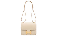 HERMES Constance Epsom Leather Shoulder Bag Crossbody Bag Mini Women's 10 Craie Milkshake White