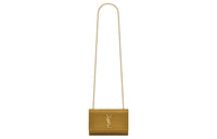 SAINT LAURENT KATE Satin Crossbody Bag, Shoulder Bag Women's Jungle Color