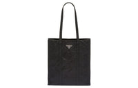 PRADA Small Antique Nappa Leather Tote Black