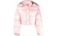 MIU MIU Cropped Printed Nylon Down Jacket 'Pink/White'