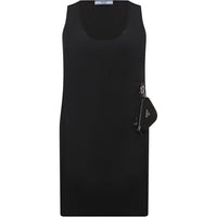 PRADA SS23 Sleeveless Dress Women's Black